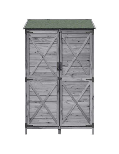 Capanno da Giardino Grigio 106 x 56 x 176,5 cm