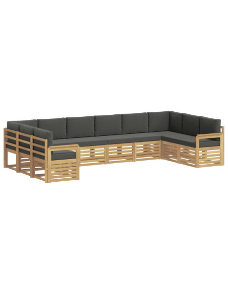 Set di divani da esterno 7 pcs Bianco e Antracite
