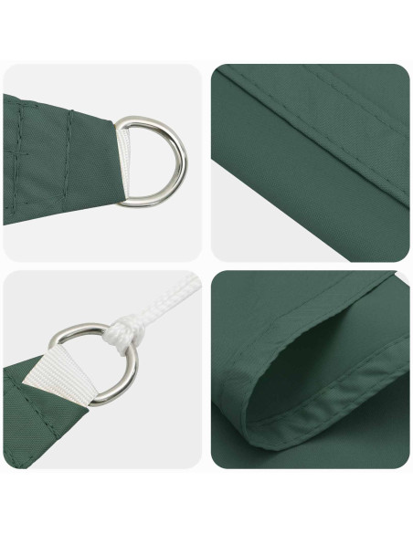 Vela da ombra solare Verde Scuro 2 x 6 m 100% Poliestere Oxford