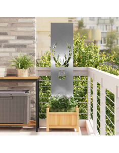 Schermo per privacy in giardino Argento 32 x 140 cm