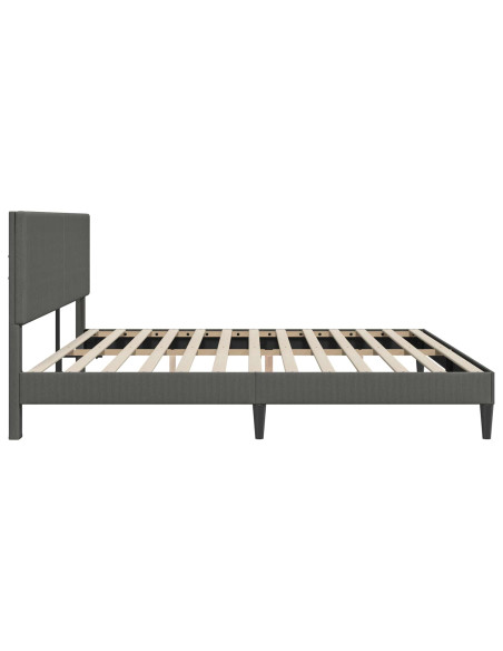 Struttura del letto Grigio Scuro 180 x 200 cm Tessuto in Cords