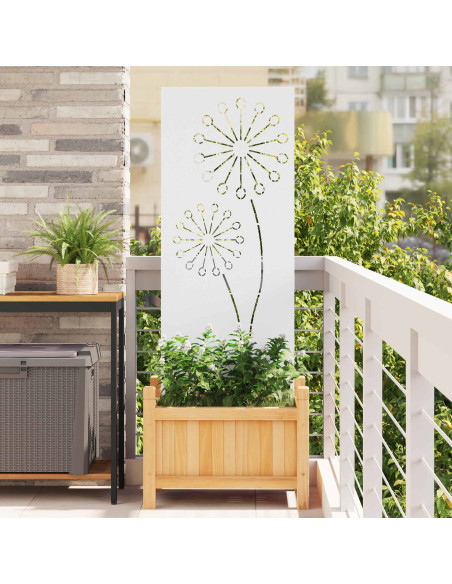Schermo per privacy in giardino Traforo Bianco 50 x 140 cm