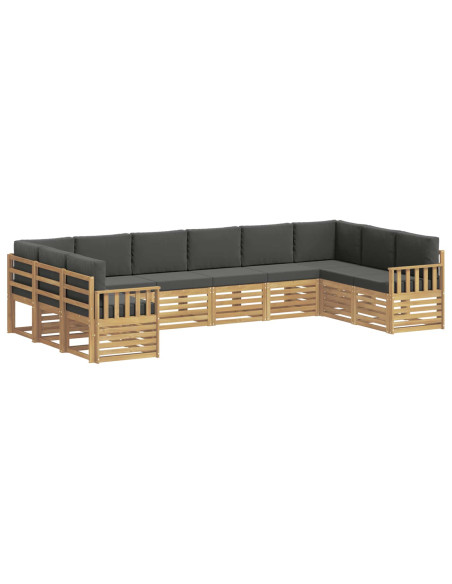 Set di divani da esterno 7 pcs Bianco e Antracite