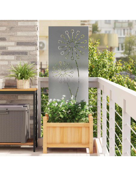 Schermo per privacy in giardino Traforo Argento 50 x 140 cm