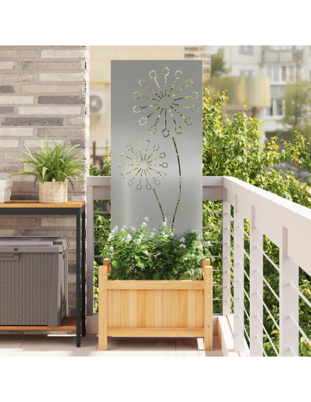 Schermo per privacy in giardino Traforo Argento 50 x 140 cm