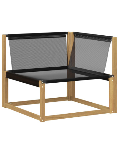 Set di divani da esterno 9 pcs Bianco e Grigio Chiaro