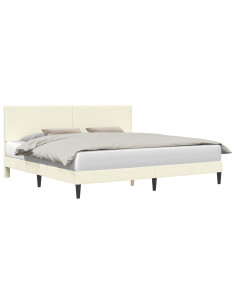 Struttura del letto Crema 200 x 200 cm Tessuto in Cords 2