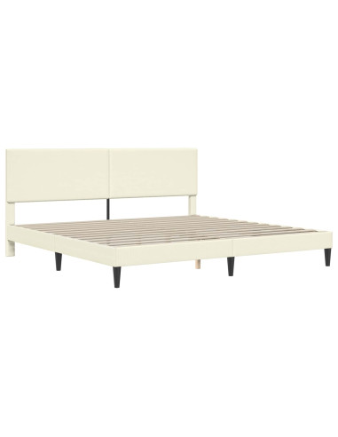 Struttura del letto Crema 200 x 200 cm Tessuto in Cords