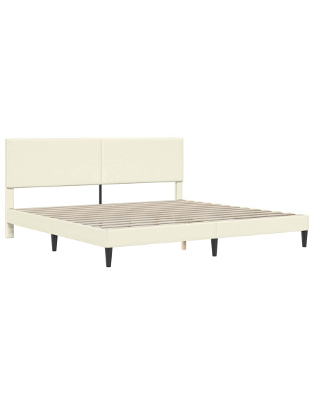 Struttura del letto Crema 200 x 200 cm Tessuto in Cords