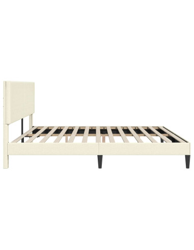 Struttura del letto Crema 200 x 200 cm Tessuto in Cords