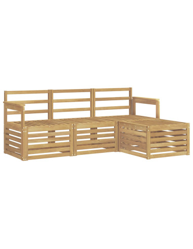 Set di divani da esterno 4 pcs Bianco 189,5 x 122,5 x 73 cm