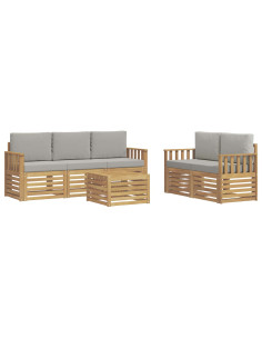Set divani Legno di Acacia Massello 2