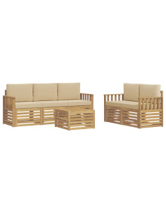 Set divani Legno di Acacia Massello 2