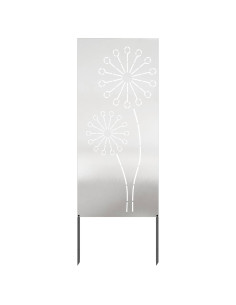 Schermo per privacy in giardino Traforo Argento 50 x 140 cm 2