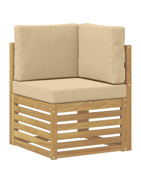 Set di divani da esterno 6 pcs Bianco e Beige