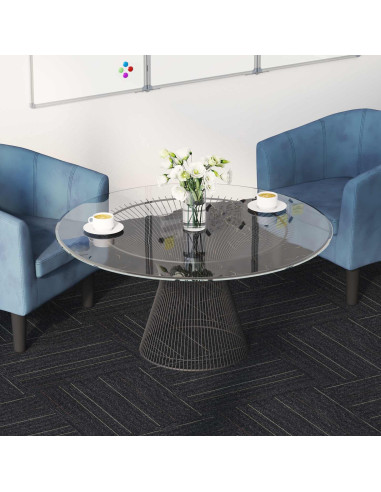 Piastrella per Tappeto Grigio scuro con strisce 50 x 50 cm