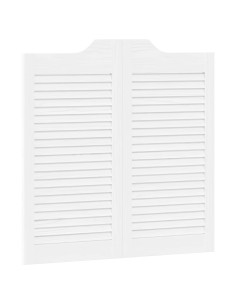 Porte Swing Bianco 80 x 40 cm Legno Massello di Pino 2