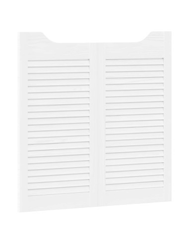 Porte Swing Bianco 80 x 40 cm Legno Massello di Pino