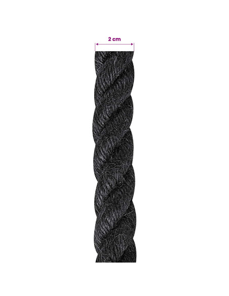 Corda di Juta 20 Nero 100% juta Tossa