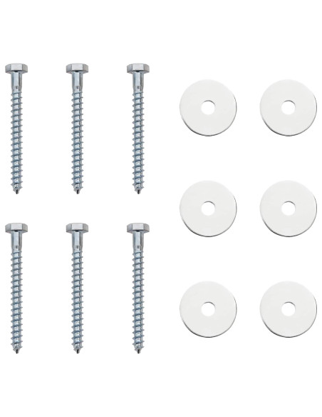 Ancora per Terra 6 pcs Argento Ø10 x 40 cm Metallo Galvanizzato