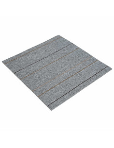 Piastrella per Tappeto Grigio chiaro con strisce 50 x 50 cm 2