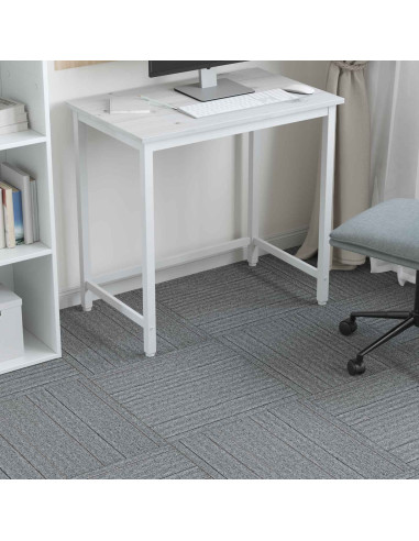 Piastrella per Tappeto Grigio chiaro con strisce 50 x 50 cm