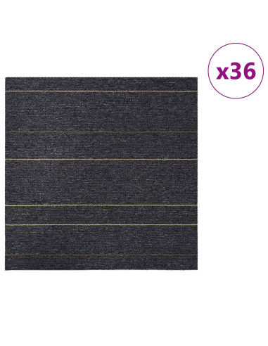 Piastrella per Tappeto Grigio scuro con strisce 50 x 50 cm