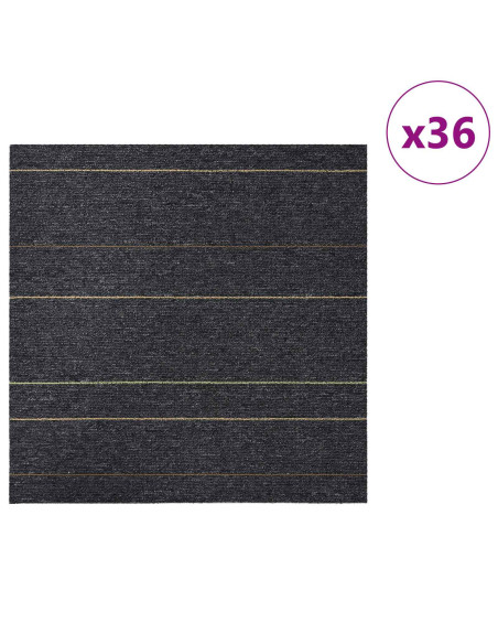 Piastrella per Tappeto Grigio scuro con strisce 50 x 50 cm