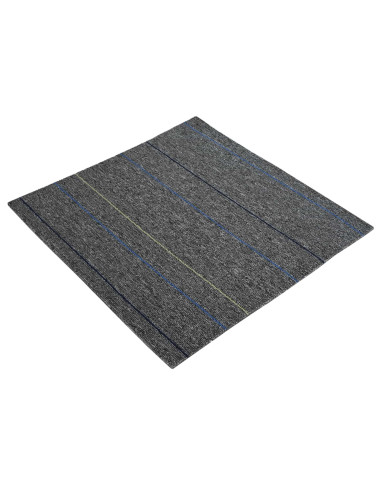 Piastrella per Tappeto Grigio Medio con Strisce 50 x 50 cm