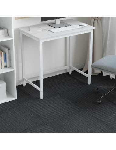 Piastrella per Tappeto Grigio Medio con Strisce 50 x 50 cm
