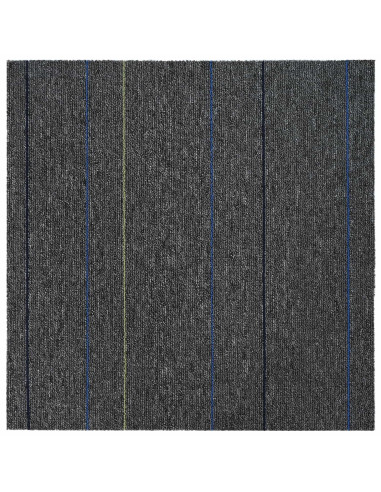 Piastrella per Tappeto Grigio Medio con Strisce 50 x 50 cm