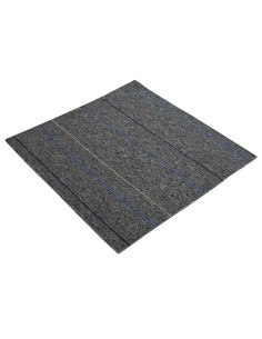 Piastrella per Tappeto Grigio Medio con Strisce 50 x 50 cm 2