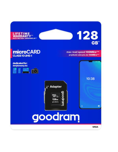 128GB MICRO CARD CL 10 UHS I