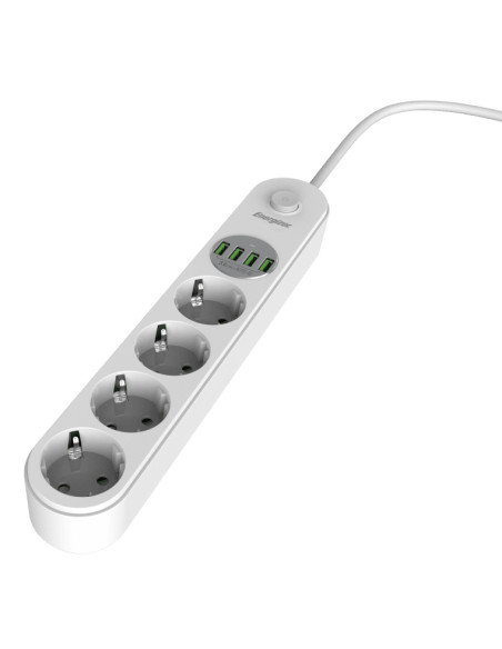 PRESA MULTIPLA ENERGIZER 4 EU PLUG + 4 USB A CON INTERRUTTORE