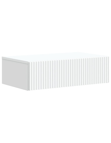 Tavolino da Parete Laterale Bianco 59 x 34,5 x 17 cm