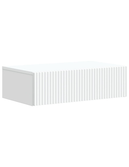 Tavolino da Parete Laterale Bianco 59 x 34,5 x 17 cm