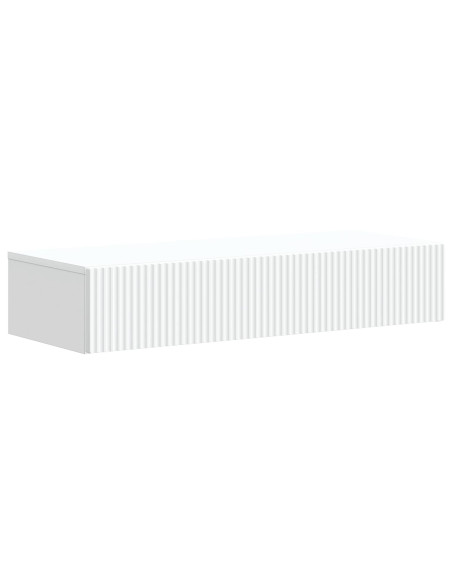 Tavolino da Parete Laterale Bianco 87,5 x 34,5 x 17 cm
