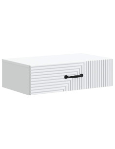 Tavolino da Parete Laterale Bianco 59 x 34,5 x 17 cm