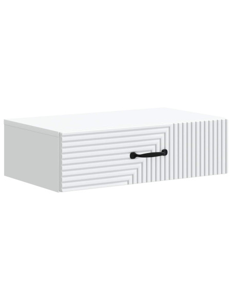 Tavolino da Parete Laterale Bianco 59 x 34,5 x 17 cm
