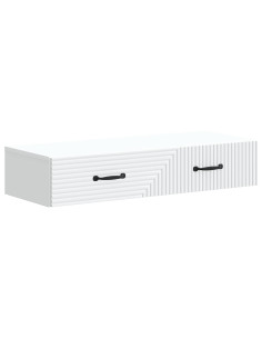 Tavolino da Parete Laterale Bianco 87,5 x 34,5 x 17 cm
