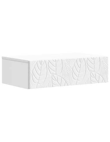 Tavolino da Parete Laterale Bianco 59 x 34,5 x 17 cm