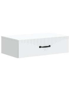 Tavolino da Parete Laterale Bianco 59 x 34,5 x 17 cm