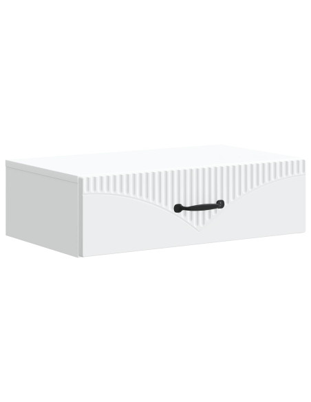 Tavolino da Parete Laterale Bianco 59 x 34,5 x 17 cm