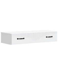 Tavolino da Parete Laterale Bianco 87,5 x 34,5 x 17 cm