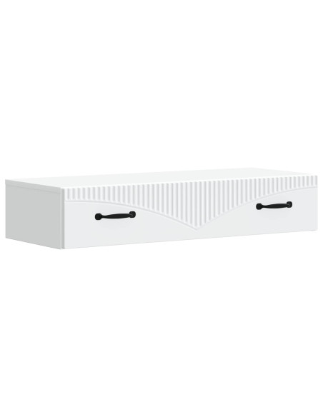 Tavolino da Parete Laterale Bianco 87,5 x 34,5 x 17 cm