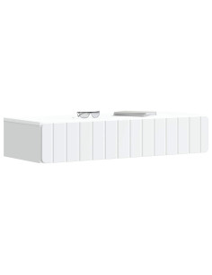 Tavolino da Parete Laterale Bianco 87,5 x 34,5 x 17 cm 2