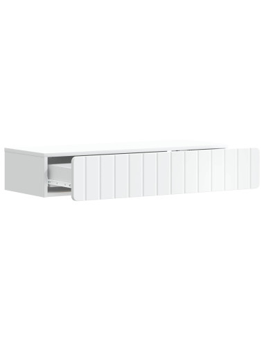 Tavolino da Parete Laterale Bianco 87,5 x 34,5 x 17 cm