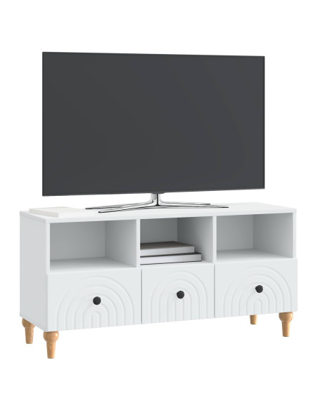 Mobile TV Bianco 102 x 34,5 x 50 cm Legno ingegnerizzato