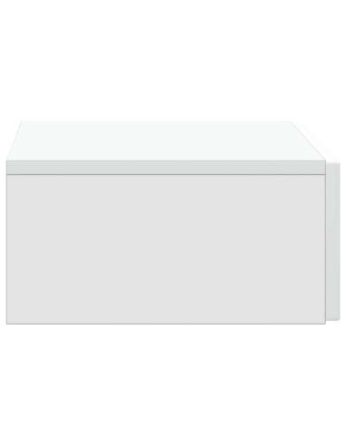 Tavolino da Parete Laterale Bianco 59 x 34,5 x 17 cm