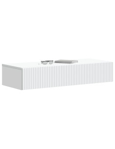 Tavolino da Parete Laterale Bianco 87,5 x 34,5 x 17 cm 2